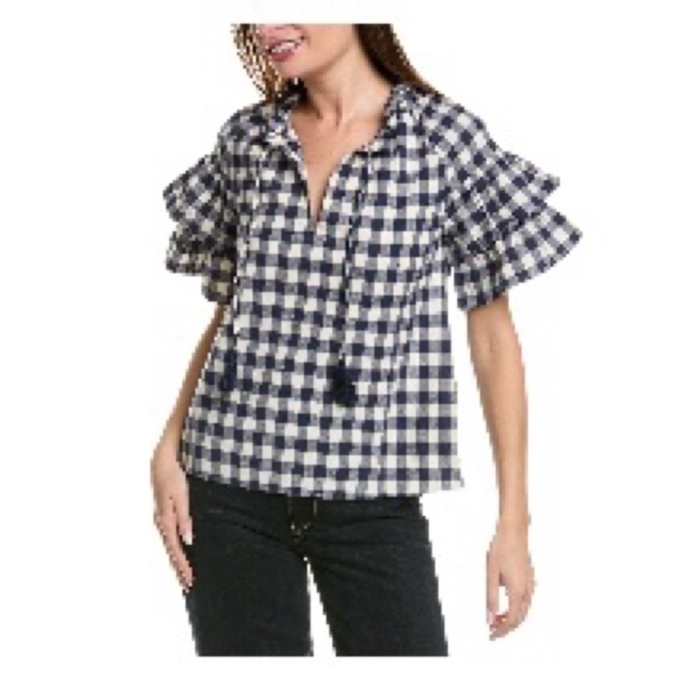 NWT SAIL TO SABLE RUFFLE TOP🎊
